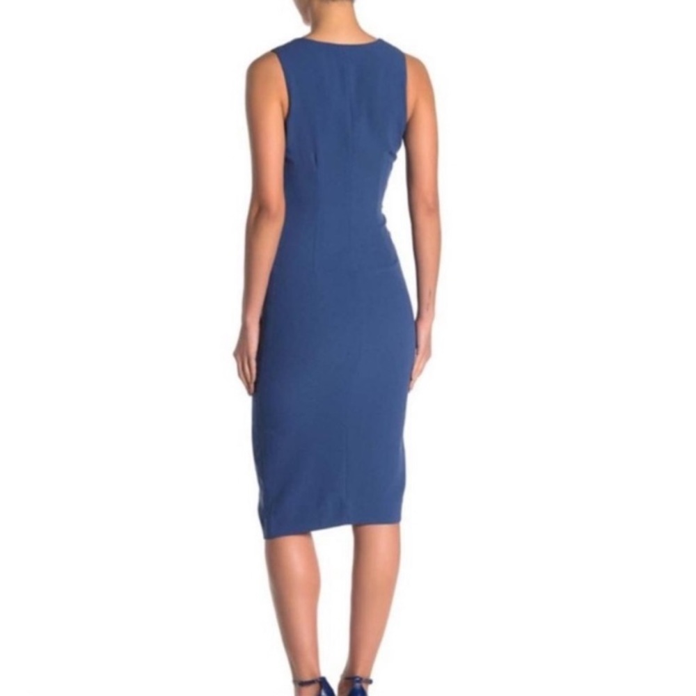 Dress the Population Women's Ivy Exposed Zipper Plunging Midi Dress green size S - Picture 10 of 10